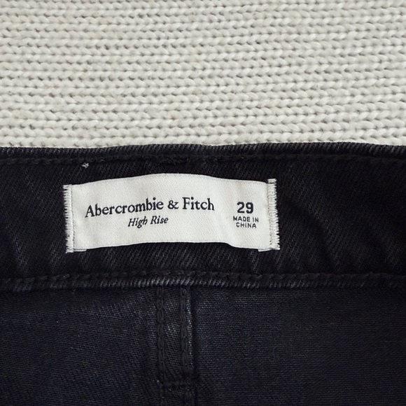 NWT! Abercrombie & Fitch Denim Studded Mini Skirt Black Size 8/29 - Picture 3 of 6